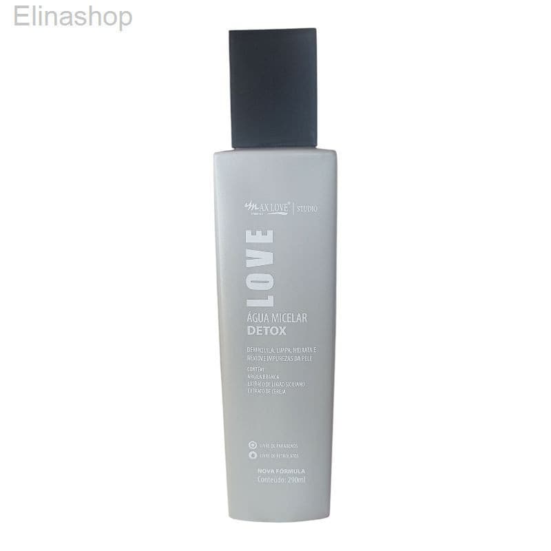 (V)Água Micelar Detox Max Love 290ml – Limpeza Facial, Hidrata e Purifica a PelePTIK