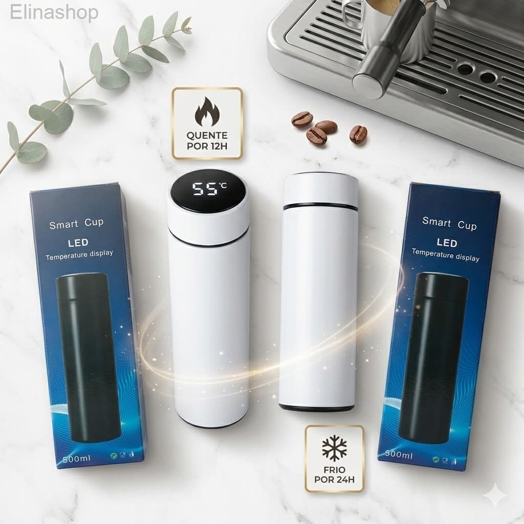 Garrafa Térmica Smart 500ml com Sensor de Temperatura LED DigitalZ93X