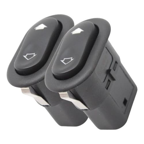 2 Botões Interruptor Vidro Elétrico Passageiro Ford Fiesta Ecosport Ranger c/ LED Verde 6 Pinos