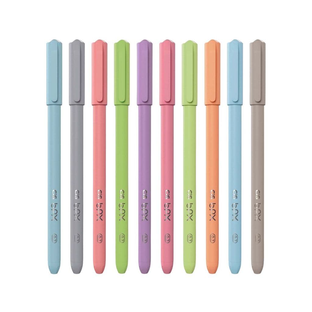CANETA ESFEROGRÁFICA CIS BPX 0.7MM - AZUL, PRETA, VERMELHA, 5 OU 10 CORES