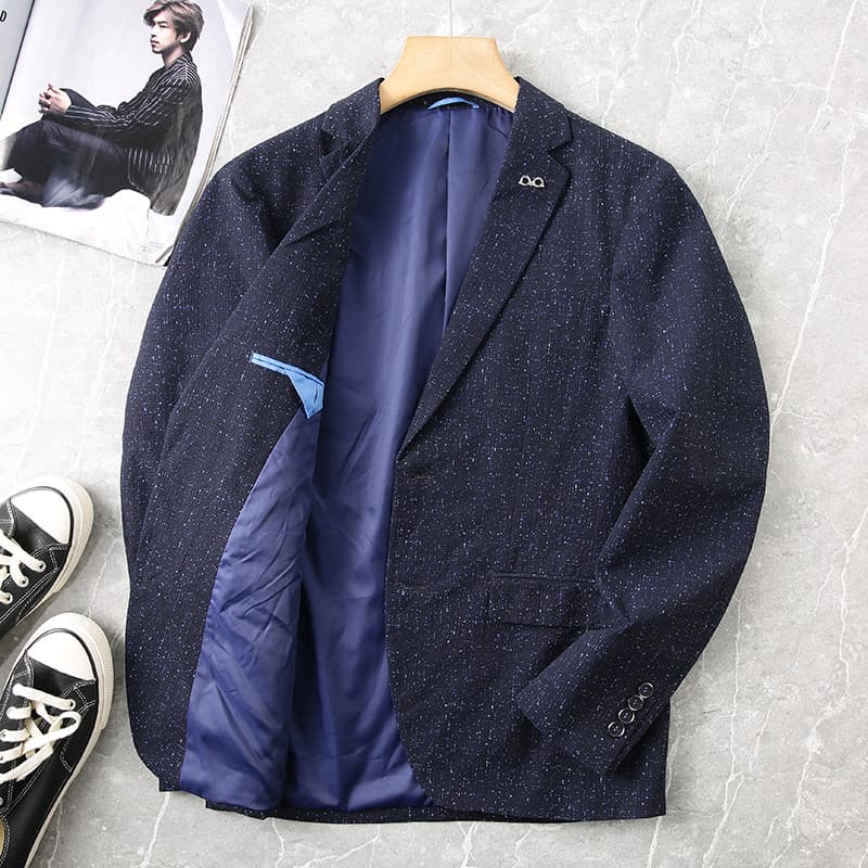 2023 primavera novo produto não-ferro terno masculino retirada Casual pequeno terno masculino juventude fino-ajuste jaqu
