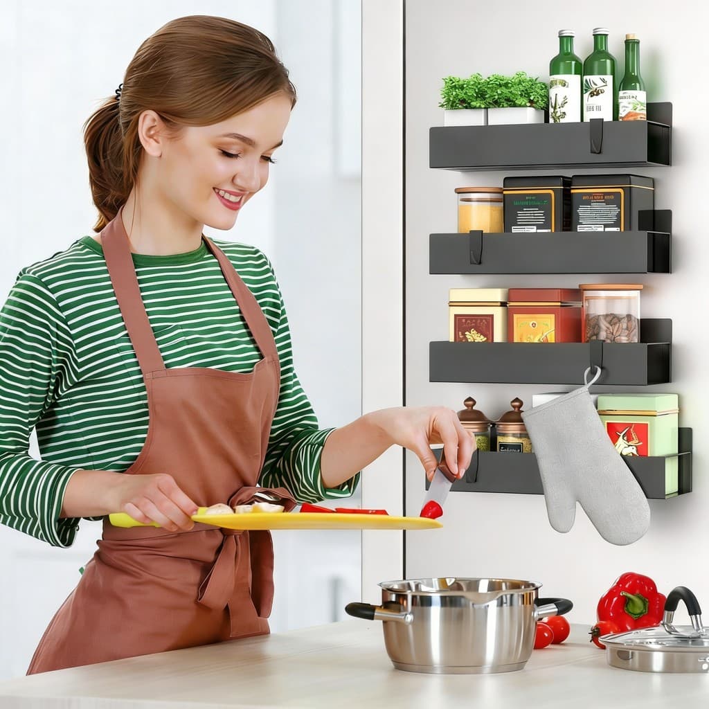 KIT2 Suporte Magnético Para Geladeira,Cozinha Organizador Magnético para Geladeira com Ímã Forte para Organização