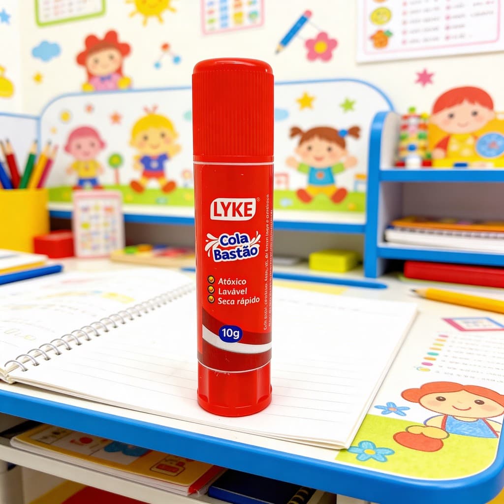 Cola Bastão 10g Lyke ✂️📚 | Secagem Rápida, Colagem Limpa, Sem Desperdício, Ideal Escolar e Escritório