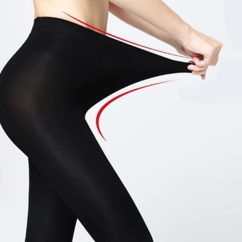 Kit 2 Meia Calça Feminina Térmica Inverno Forro Aveludado Sem Pé Ajuste Confortável Aquecimento