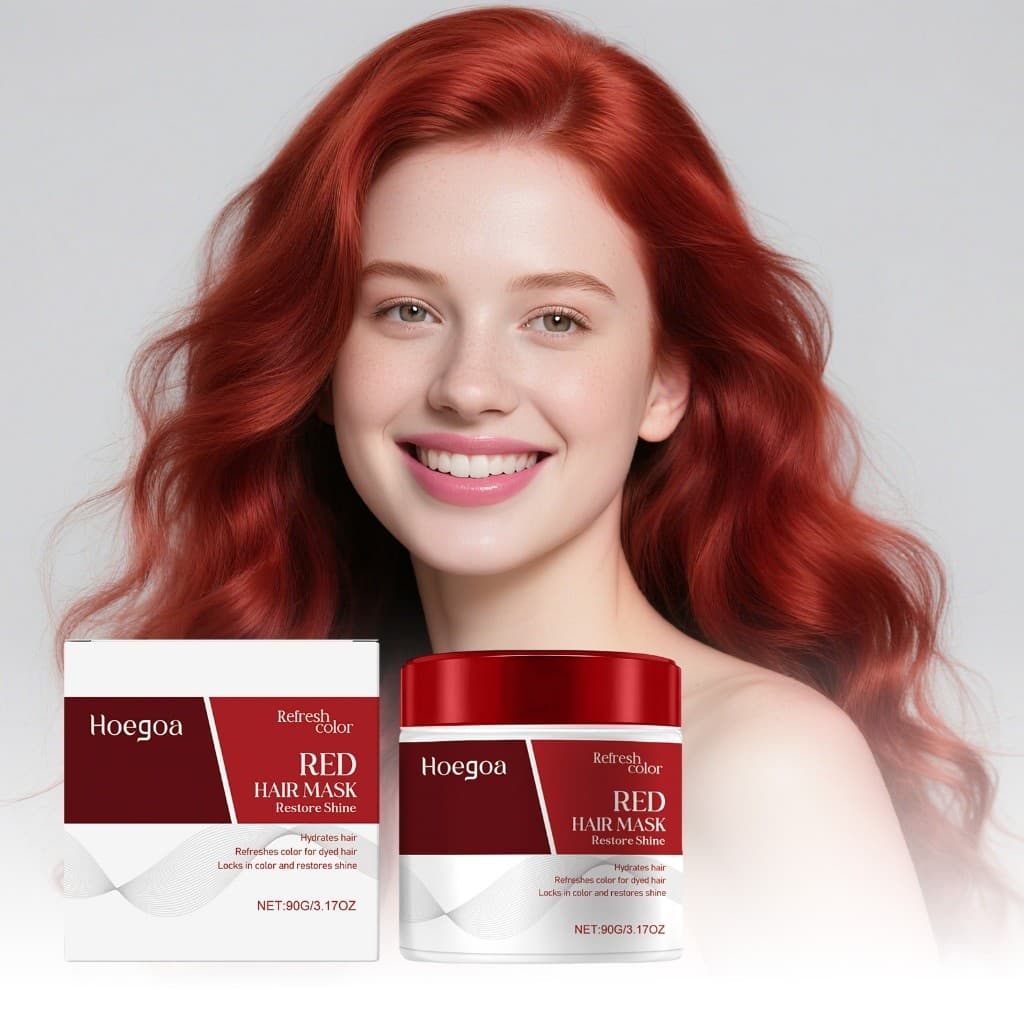Máscara Capilar Hidratante Red Hoegoa Nutre Fragrância Macia De Longa Duração E Sem Frizz