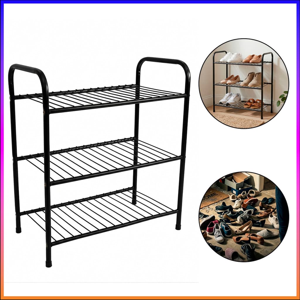 Rack Organizador Multiuso 3 Prateleiras Sapatos Secalux