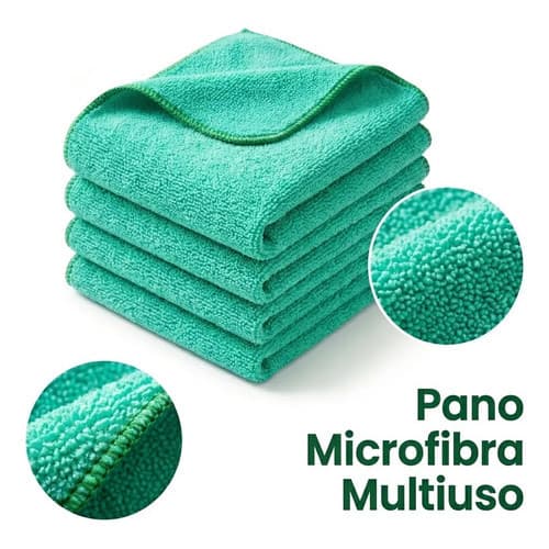 Kit 5 Microfibra Premium Multiuso Limpeza Anti-risco Sortido