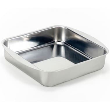 Assadeira Quadrada Polida Nº 01 26x23cm - Forma; Tabuleiro; Bandeja Airfryer