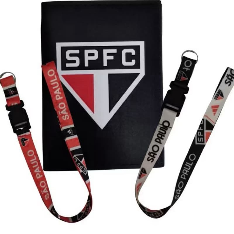 Chaveiro São Paulo Moto Cordão Tirante Pescoço Crachá Fecho Tic Tac Engate