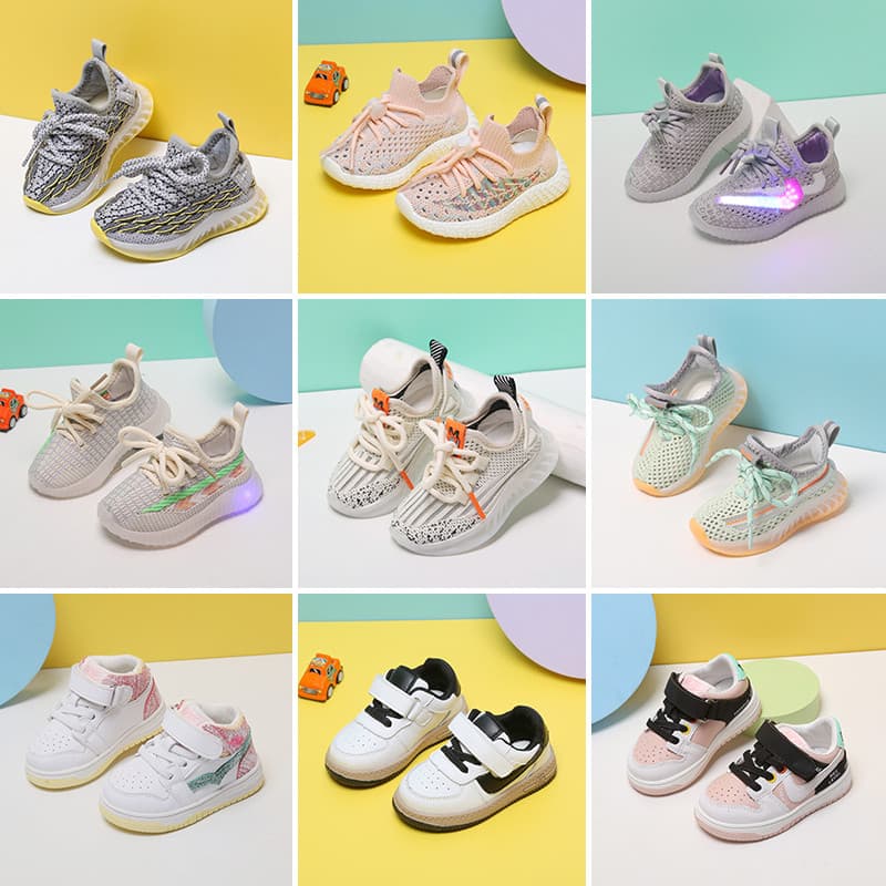 Crianças tênis do bebê crianças bebê sola macia Anti-deslizamento sapatos da criança meninas único sapatos de coco menin