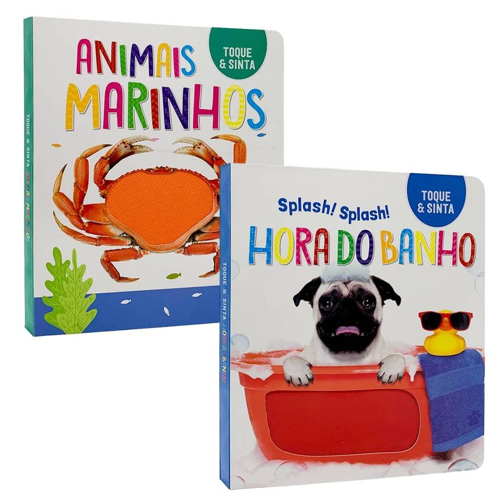 Kit Toque e Sinta - Animais Marinhos + Hora do Banho | 2 Livros