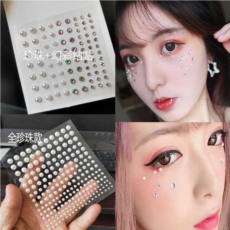 Lágrima olho diamante influenciador maquiagem dos olhos pintado strass adesivos diamante sombra crianças noiva desempenh