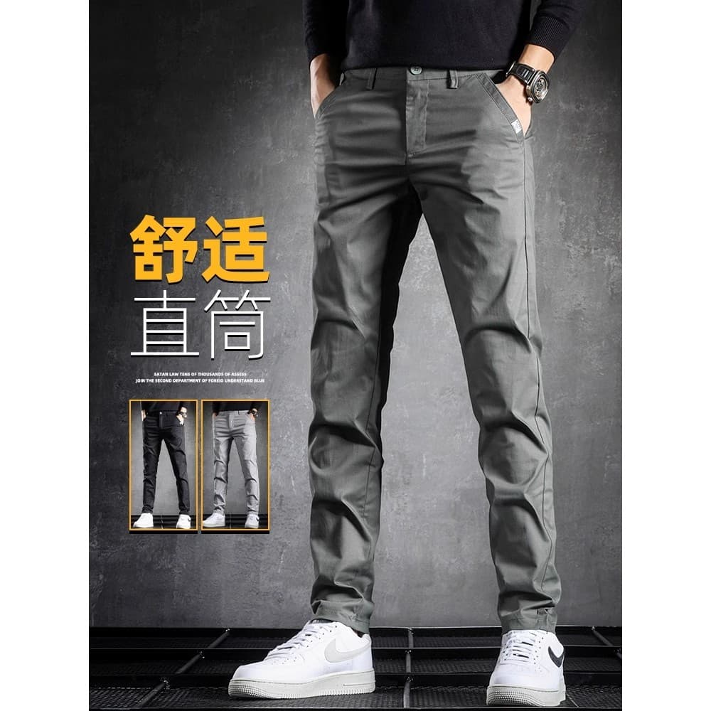 Verão fino calças casuais homens Street Wear solto calças retas 2026 novo estilo High-End puro algodão calças esportivas