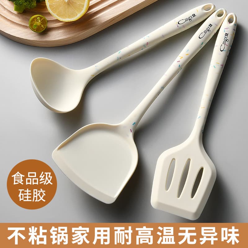 Espátula de Silicone colher de sopa uso de cozinha resistente a altas temperaturas espátula de cozinha antiaderente Pan