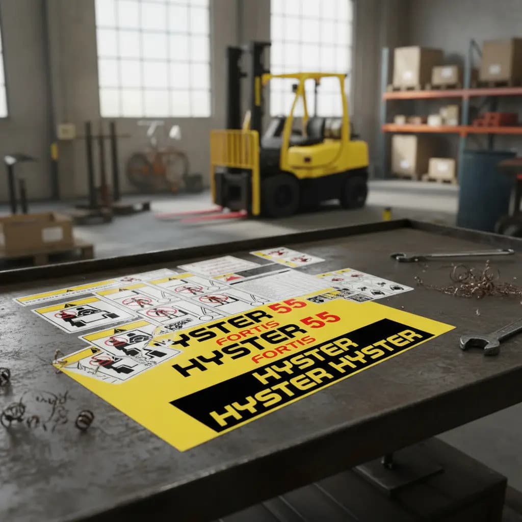 Kit Adesivo Empilhadeira Hyster 55 Fortis Completo Mk Cor Pr