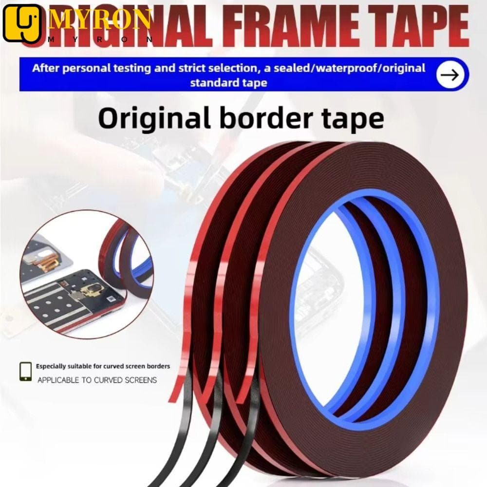 MYRON1 2 Rolos De Fita Dupla Face , Impermeável Sem Rastros Para Moldura De Celular , Tela Curva