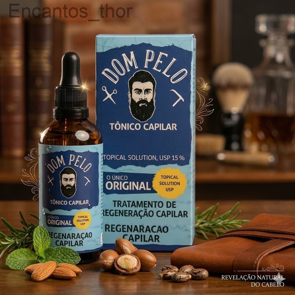 Dom Pelo Original - Tônico Capilar para Cabelo, Barba e Sobrancelha ZUQF