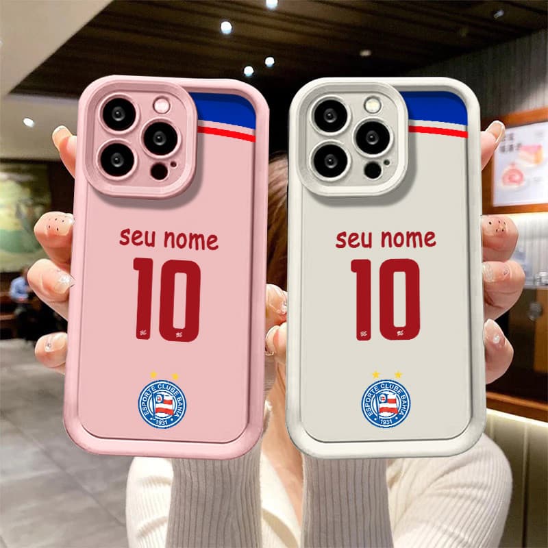 Capinha personalizada Crachá Futebol Bahia para iphone 13 normal 14 11 12 13 16 17 15 pro max 13 pro 15 plus 17 Air capa