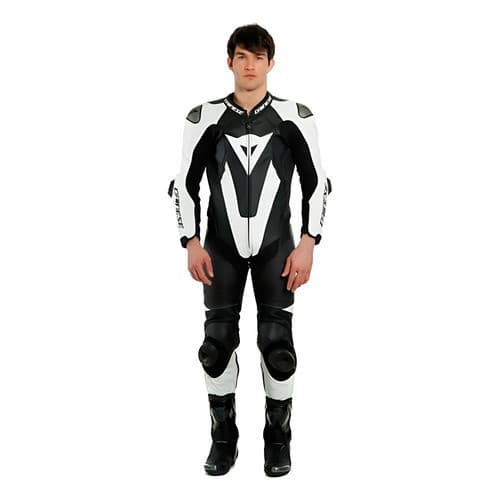 Macacão Dainese Laguna Seca 5 1 Pc Preto E Branco Pista Race