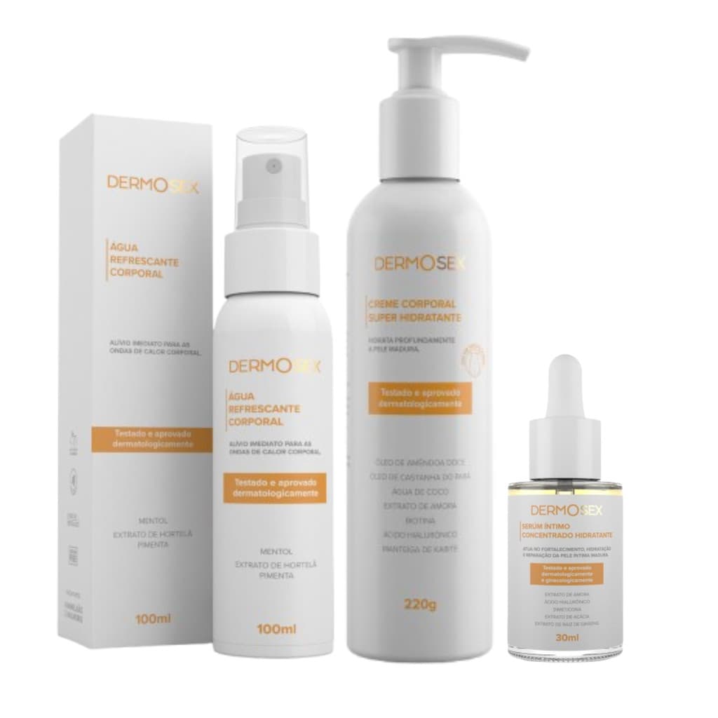 Kit Dermo Mature Creme Corporal + Sérum íntimo + Água refrescante