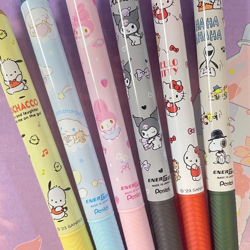 Japão pentel pentel Sanrio Limited BLN75 Caneta Gel de Secagem Rápida Kuromi Melody Limited Caneta Preta 0.5mm