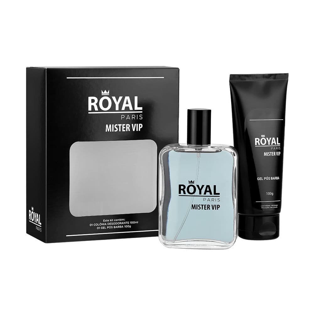 Kit Royal Paris Mister Vip (Deo Colônia 100ml  + Gel Pós barba 100ml)