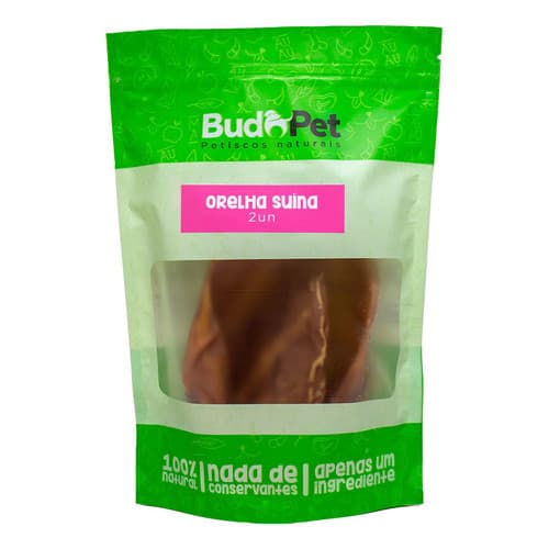 Petisco Natural P/ Cães E Gatos Budopet Orelha Suina  2und