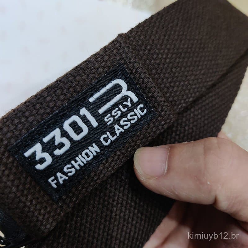 Cinto de lona sem fivela masculino, presente para transmissão ao vivo, cinto de qualidade de 3,8 cm, cinto masculino da
