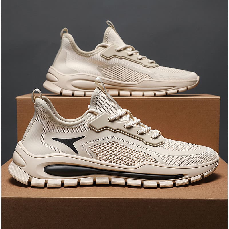 Tênis de malha respirável masculino de sola grossa papai sapatos da moda Casual All-Match correndo Cocon