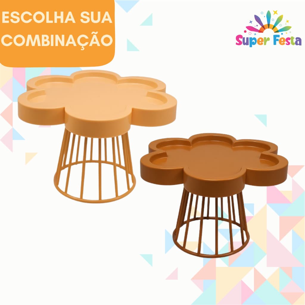Kit Sortido com 2 Porta Doces Floratta - Decoração, Doces, Bolos Com Diversas Cores