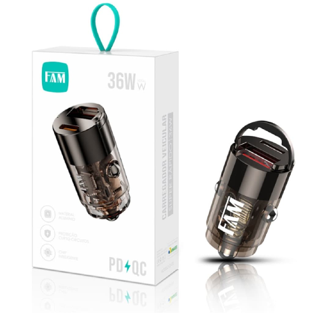 CARREGADOR VEICULAR SUPER MINI USB TPC QV312
