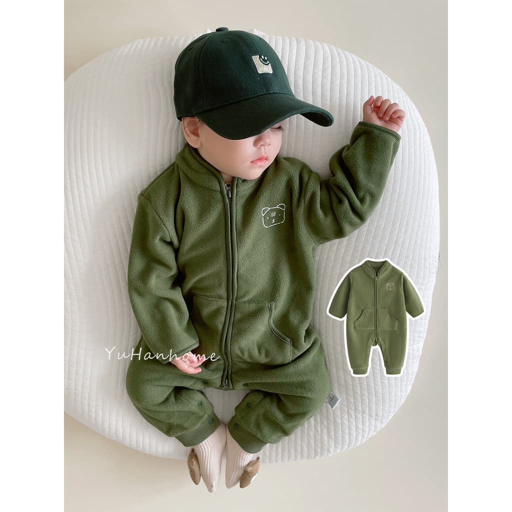 Menino bebê roupas de uma peça Polar velo quente estilo ocidental macacão jaqueta do bebê ao ar livre Outing roupas outo