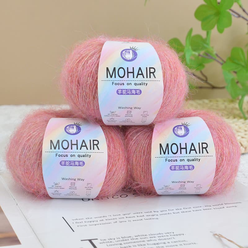 25g/Rolo Alpaca Mohair Fio Gradiente Para Tricô E Crochê Artesanal DIY Suéter Cachecol Chapéu Bolsa Mistura De Lã Macia