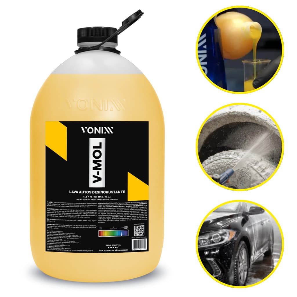 V-mol Desincrustante De Lama E Graxa Lava Autos 5l Vonixx