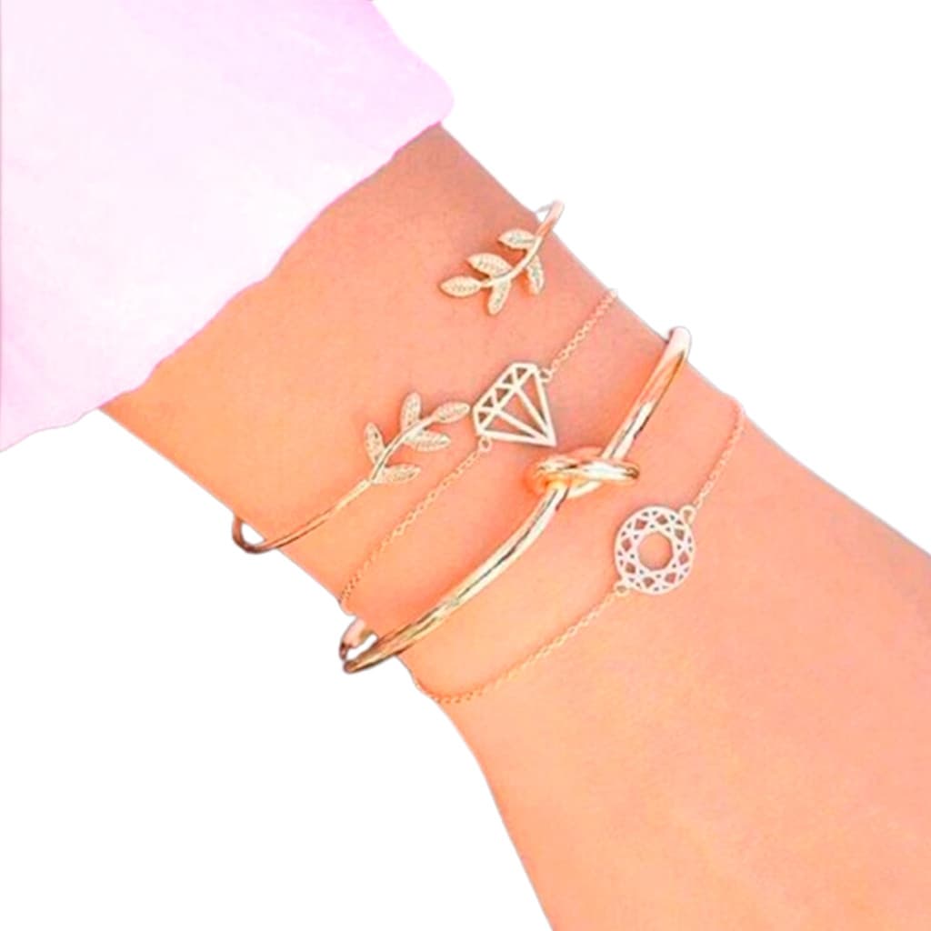 Conjunto Pulseiras Sorte Atraia Positividade
