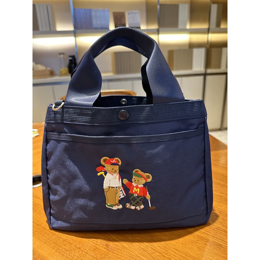 Miki novo estilo bolsa de mamãe pequena bolsa de desenho animado bordado bolsa de lona de ombro bolsa de almoço feminina
