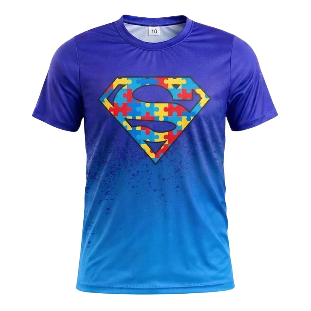 Camiseta Esportiva Masculina Rkc Sports Autista SUPER Manga Curta UV+50