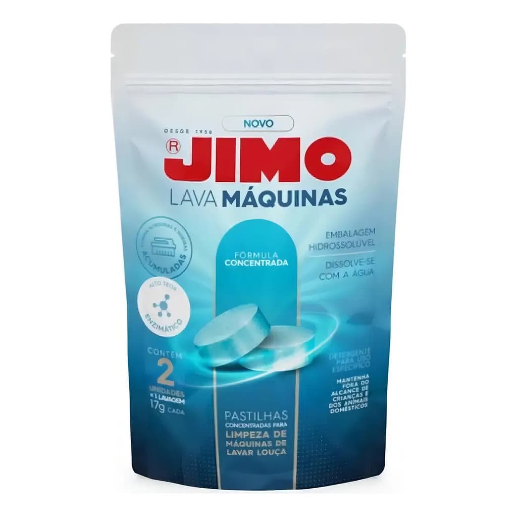 Limpa Máquinas De Lavar Louças Jimo Pastilhas 2 Por 17 G