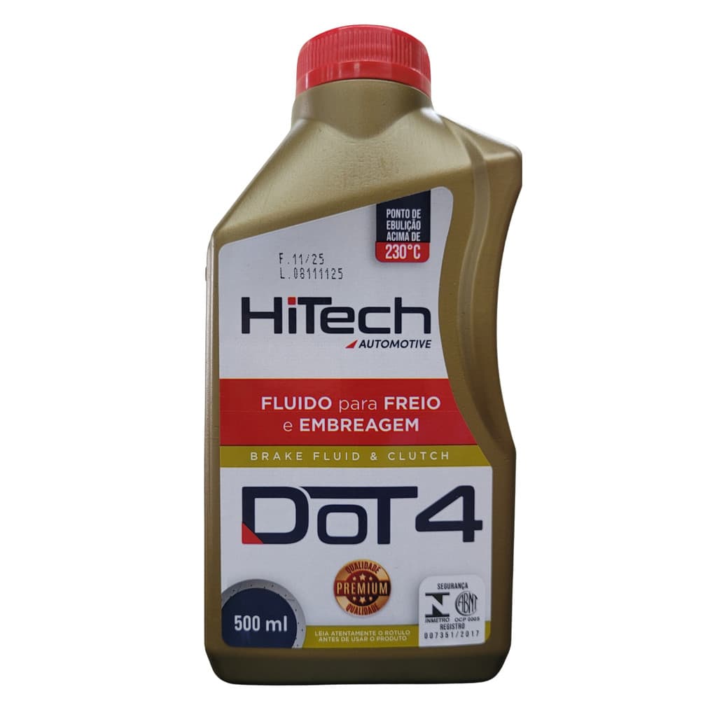 Fluido Óleo para Freio e Embreagem Sistema Hidraulica Hitech Dot 4 500ml