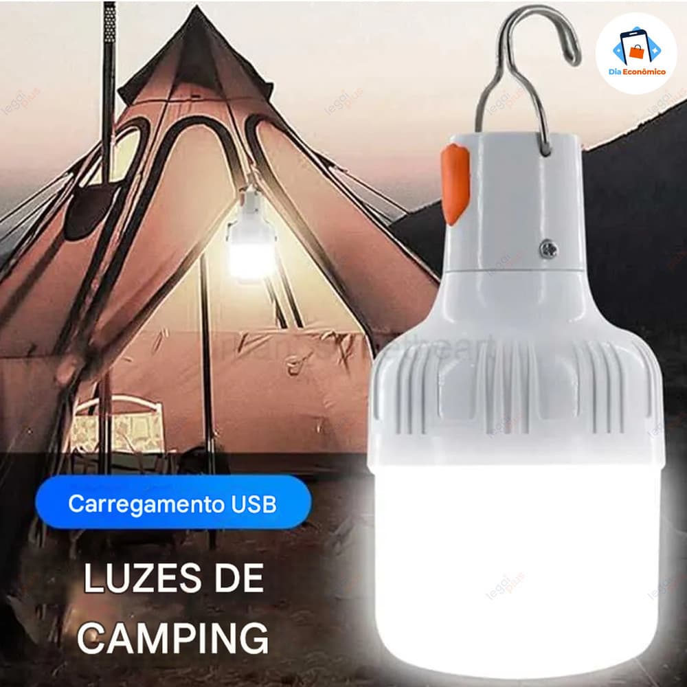 Lâmpada LED Camping  KIT4  KIT2  KIT1 Unidades Recarregável USB Longa Duração Impermeável para Pescaria Emergência
