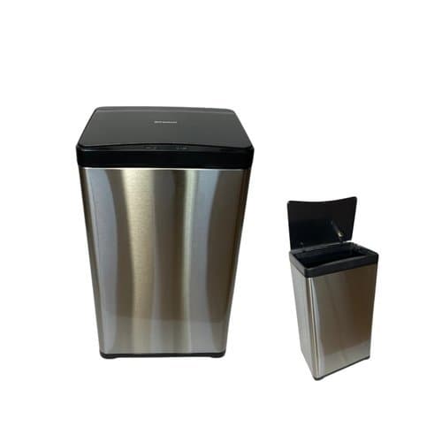 Lixeira Automática Retangular 50 Litros Sensor Aço Inox Cozinha Escritório Banheiro Higiênica