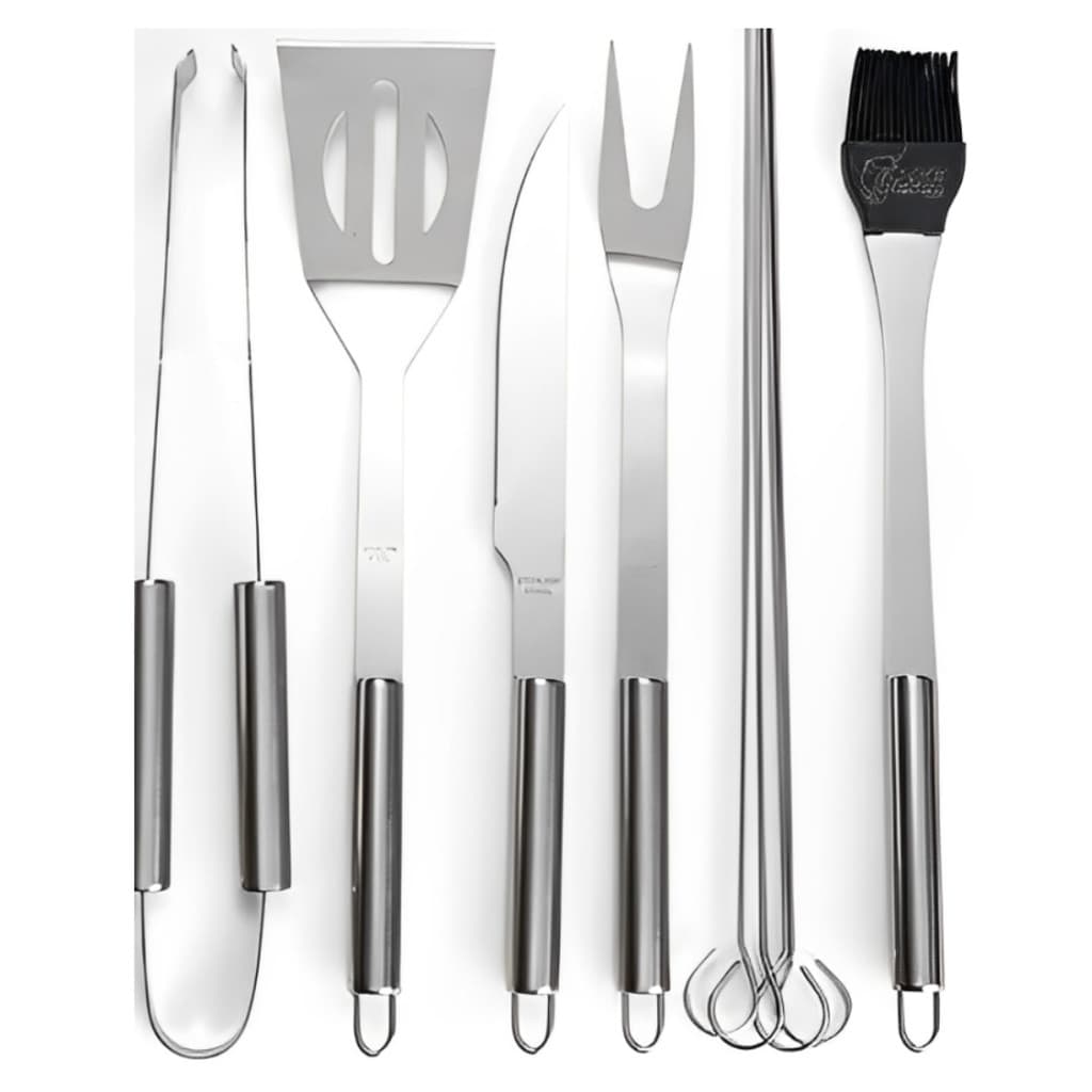 Conjunto de Churrasco 9 Peças Inox Profissional C/ Bolsa - BM-F1026