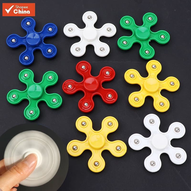 Brinquedos Criativos para Alívio do Estresse, Spinner de Dedo Rotativo de Cinco Folhas, Brinquedos Criativos para Alívio