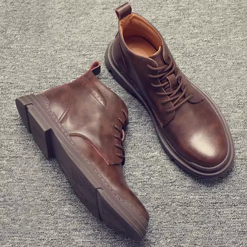 Martin botas masculinas estilo britânico inverno Casual masculino Mid-top couro americano macacão de alta qualidade sapa