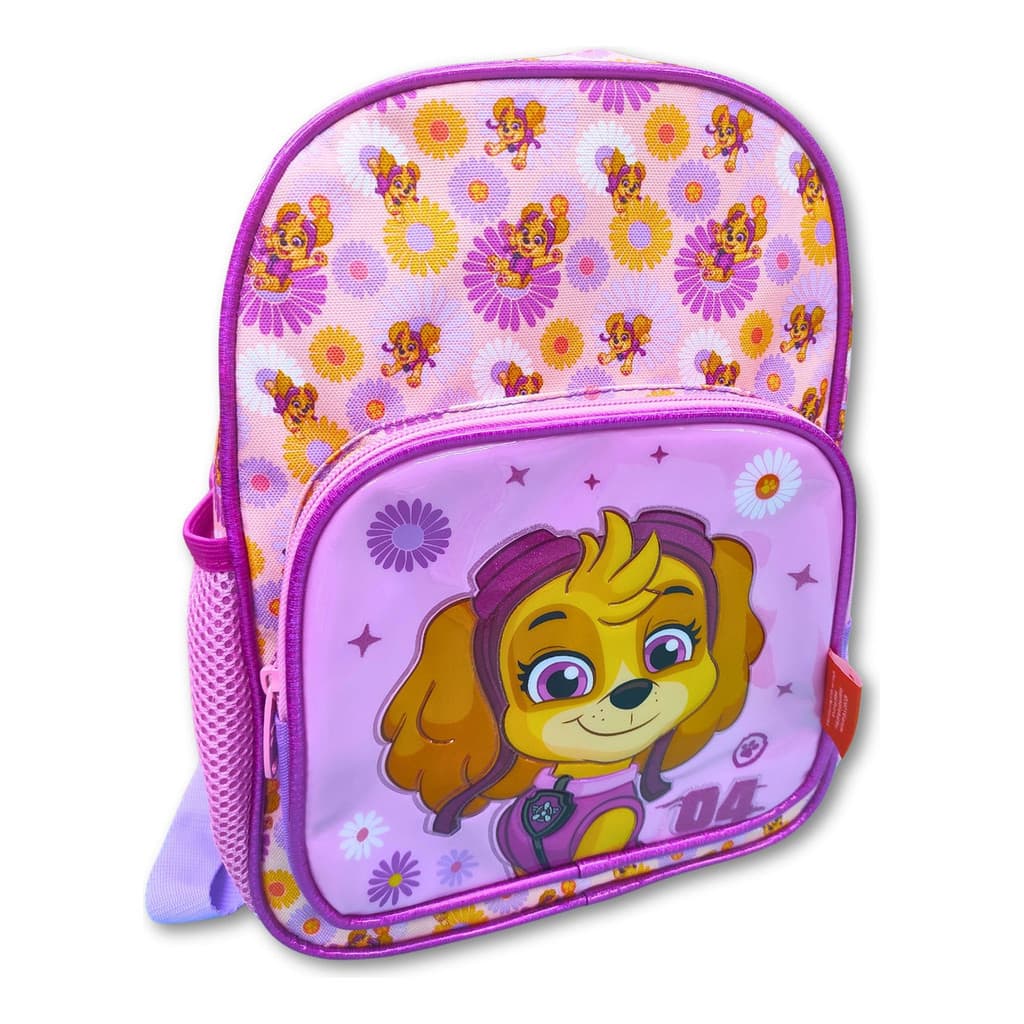 Mochila Infantil Patrulha Canina Rosa com Desenho Estampado