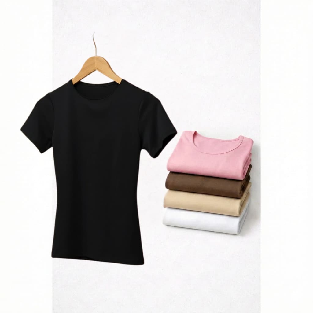 Kit 3 Camisetas Baby Look Feminina 100% Algodão Fio 30.1 – Essenciais do Guarda-Roupa