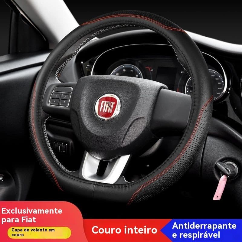 Conjunto de Volante Fiat Feixiang Zhiyue Palit Palio Osiena em Couro para Quatro Estações SM1Q MUDK