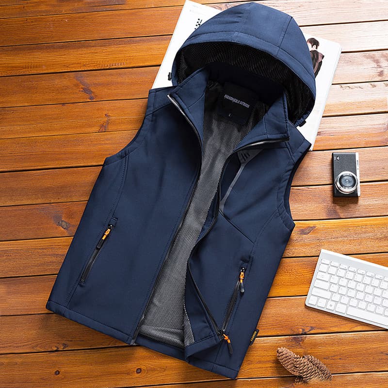 Colete Casual masculino casca macia primavera outono colete ao ar livre à prova de vento impermeável montanhismo colete