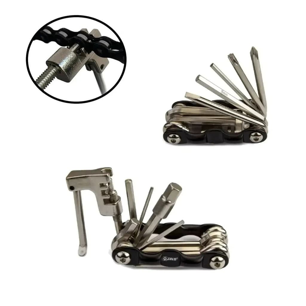 Kit 2 Canivete Bike Mtb Kit Ferramentas 12 Funções Chave Corrente Ws-E02F