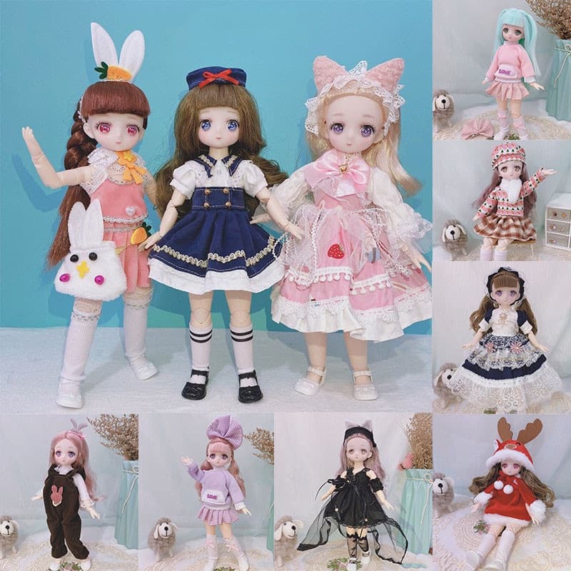 2022 Nova BJD Boneca Menina Brinquedos De Presente De Aniversário 30 Cm anime Olhos Lindas Bonecas
